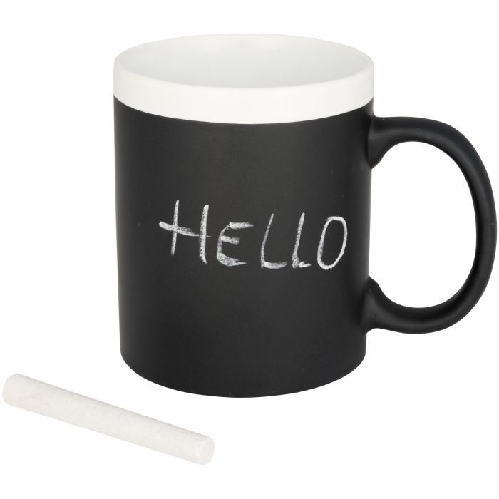 Chalk-write 330 ml ceramic mug Chalk-write 330 ml ceramic mug