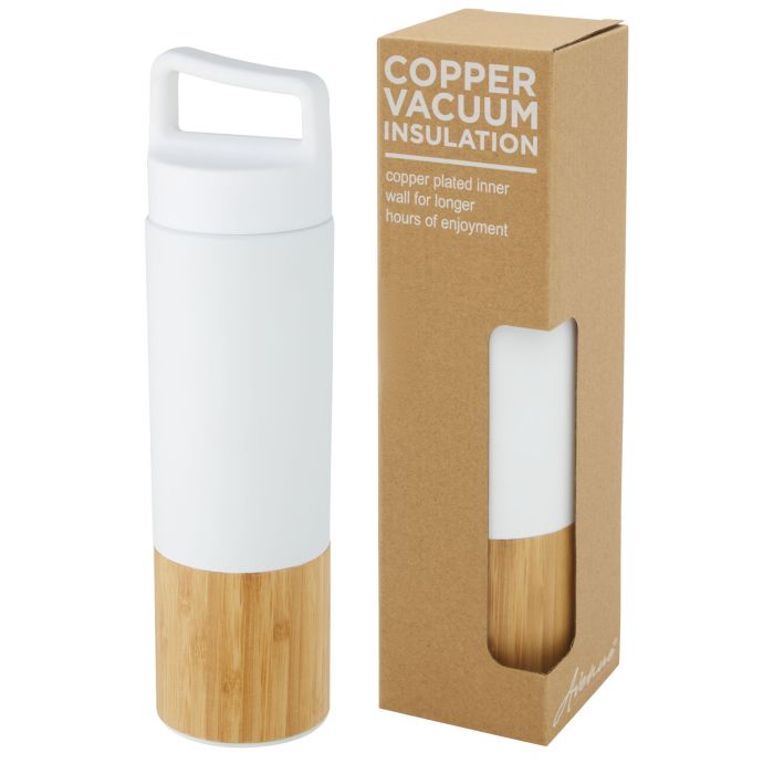 Torne 540 ml copper vacuum insulated stainless steel bottle with bamboo outer wall Torne 540 ml copper vacuum insulated stainless steel bottle with bamboo outer wall
