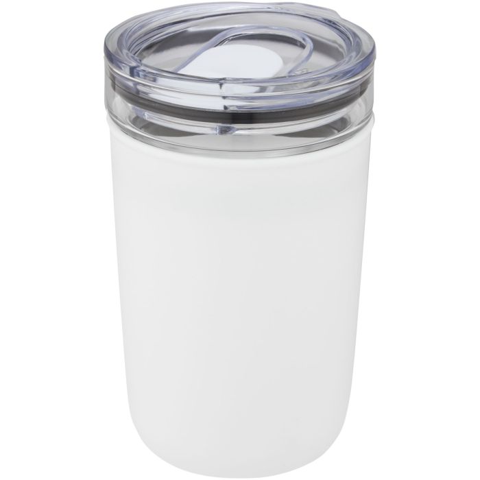 Bello 420 ml glass tumbler with recycled plastic outer wall Bello 420 ml glass tumbler with recycled plastic outer wall