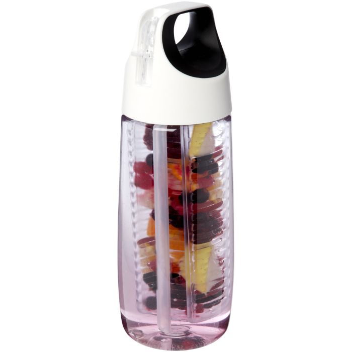 HydroFruit 700 ml recycled plastic sport bottle with flip lid and infuser HydroFruit 700 ml recycled plastic sport bottle with flip lid and infuser