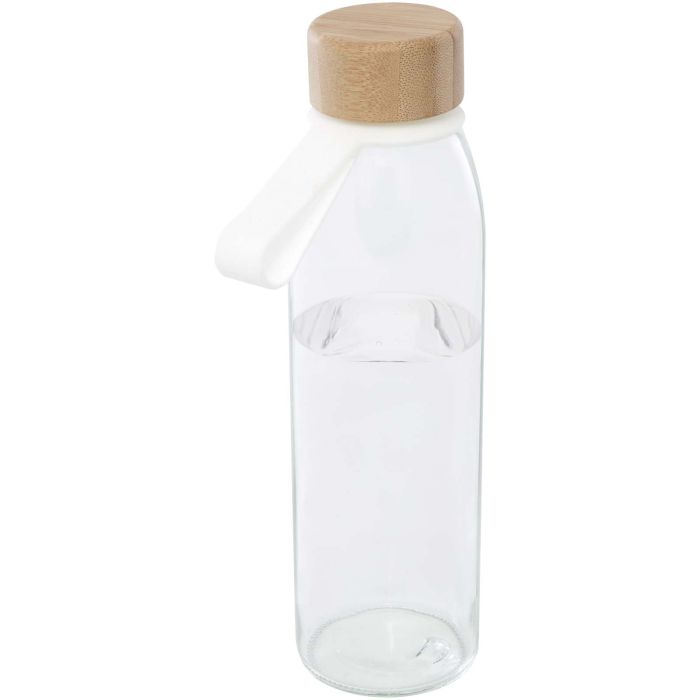 Porto 500 ml glass water bottle with silicone handle and bamboo lid Porto 500 ml glass water bottle with silicone handle and bamboo lid
