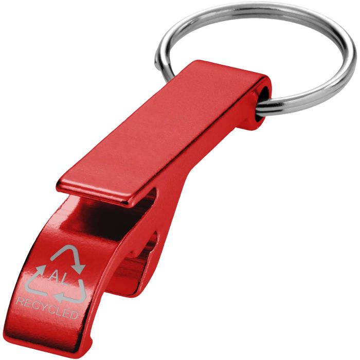Tao RCS recycled aluminium bottle and can opener with keychain Tao RCS recycled aluminium bottle and can opener with keychain