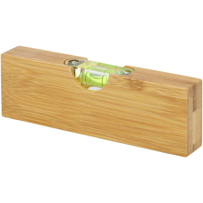 Flush bamboo spirit level with bottle opener Flush bamboo spirit level with bottle opener