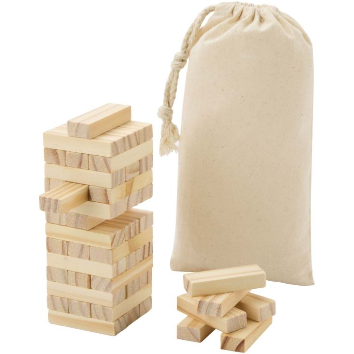 Jumble wooden toppling tower game Jumble wooden toppling tower game