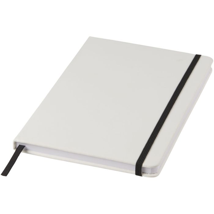 Spectrum A5 white notebook with coloured strap Spectrum A5 white notebook with coloured strap