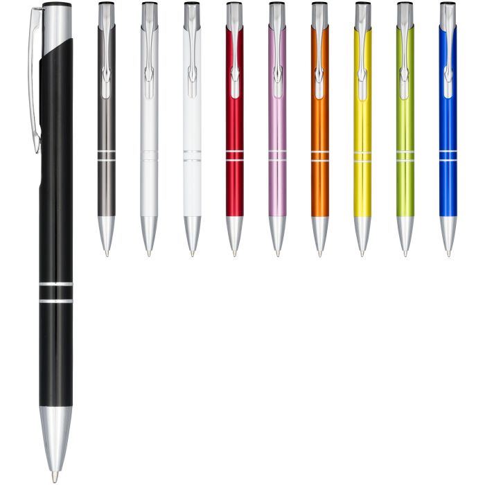 Moneta anodized aluminium click ballpoint pen (black ink) Moneta anodized aluminium click ballpoint pen (black ink)