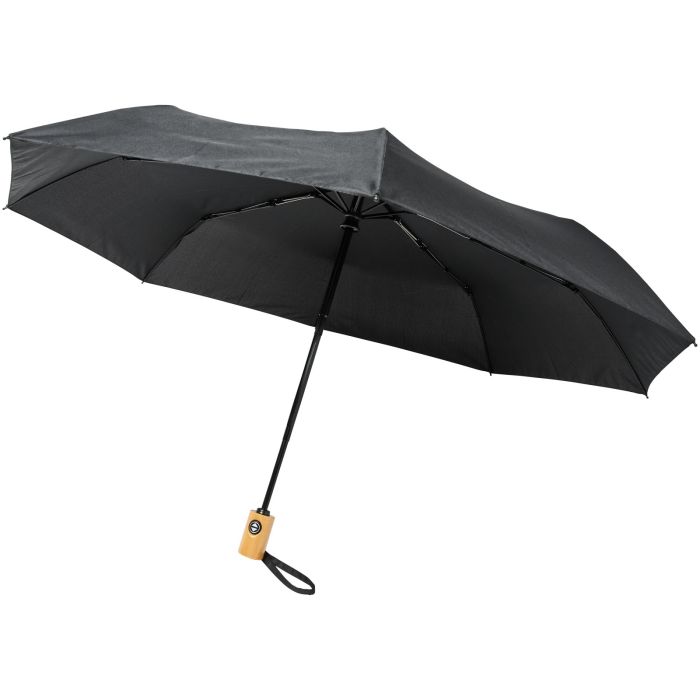 Bo 21" foldable auto open/close recycled PET umbrella Bo 21" foldable auto open/close recycled PET umbrella