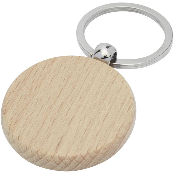 Giovanni beech wood round keychain Giovanni beech wood round keychain