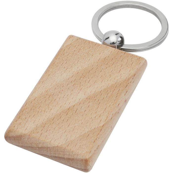 Gian beech wood rectangular keychain Gian beech wood rectangular keychain