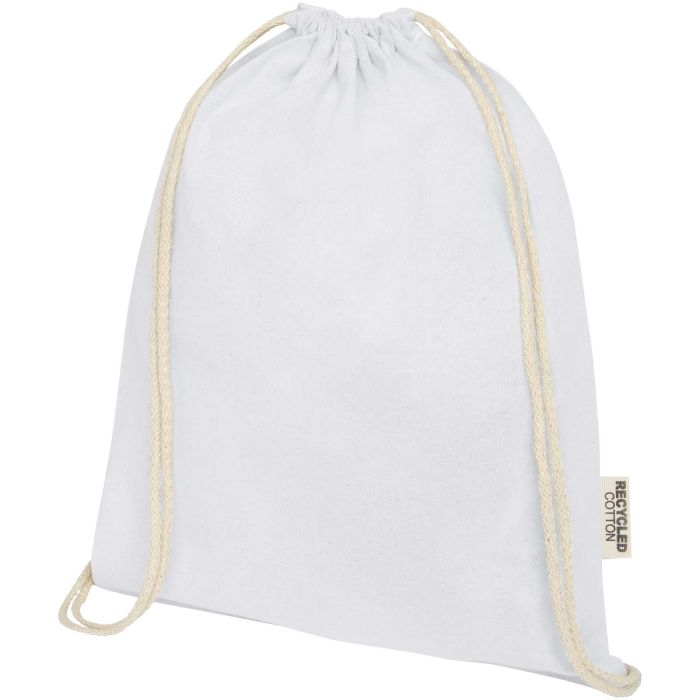 Oregon 140 g/m² GRS recycled cotton drawstring bag Oregon 140 g/m² GRS recycled cotton drawstring bag