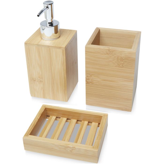 Hedon 3-piece bamboo bathroom set Hedon 3-piece bamboo bathroom set