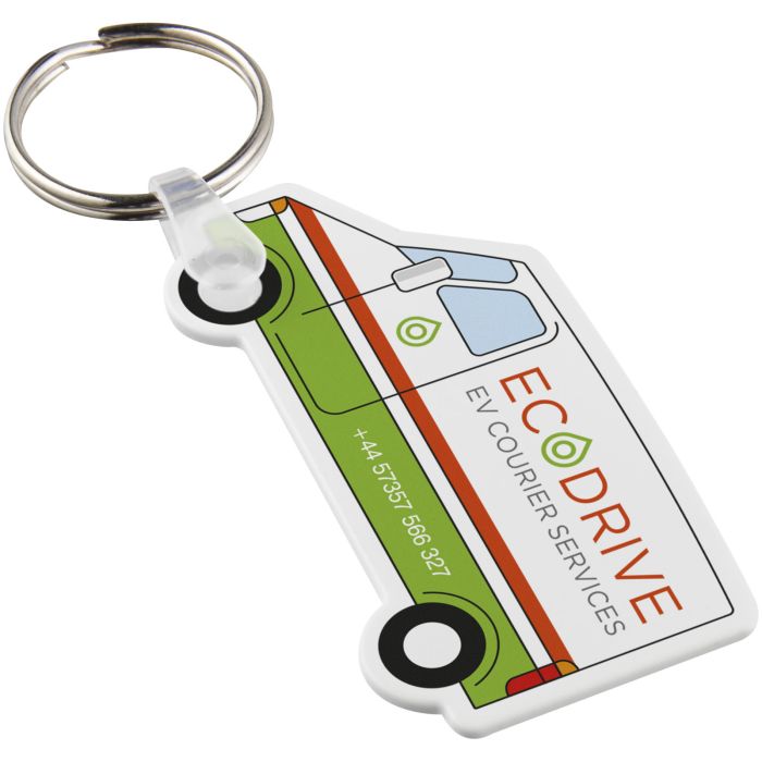 Tait van-shaped recycled keychain Tait van-shaped recycled keychain
