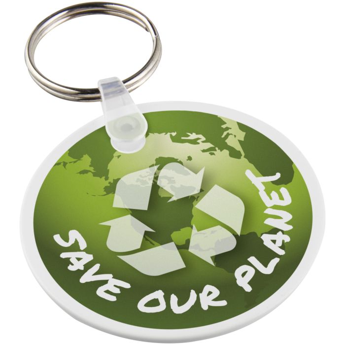Tait circle-shaped recycled keychain Tait circle-shaped recycled keychain