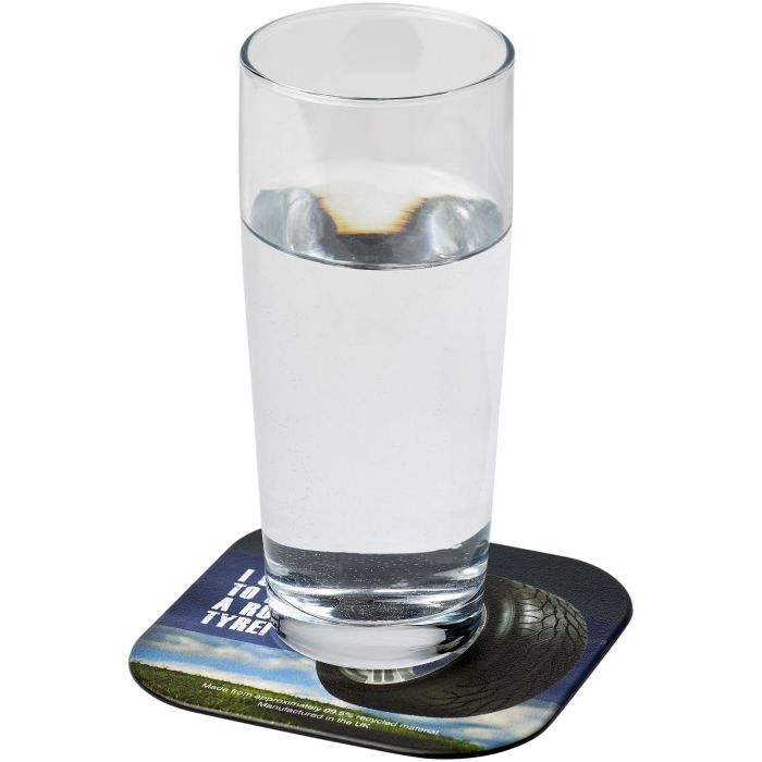 Brite-Mat® square coaster with tyre material Brite-Mat® square coaster with tyre material