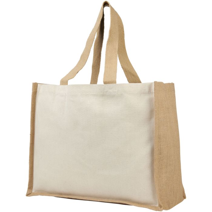 Varai 320 g/m² canvas and jute shopping tote bag 23L Varai 320 g/m² canvas and jute shopping tote bag 23L