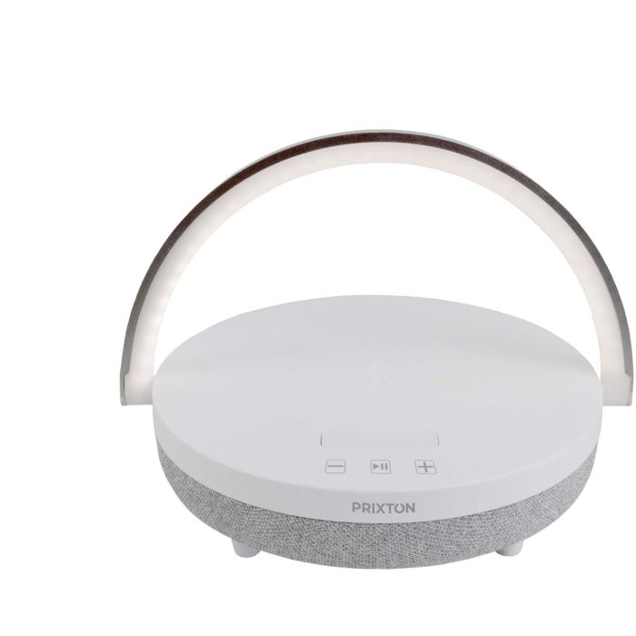 Prixton 4-in-1 10W Bluetooth® speaker with LED light and wireless charging base Prixton 4-in-1 10W Bluetooth® speaker with LED light and wireless charging base