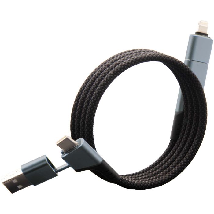 SCX.design C52 100W 4-in-1 rPET magnetic ultra fast charging cable SCX.design C52 100W 4-in-1 rPET magnetic ultra fast charging cable
