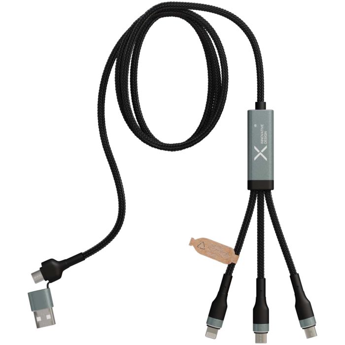 SCX.design C53 100W 5-in-1 rPET ultra fast charging cable SCX.design C53 100W 5-in-1 rPET ultra fast charging cable