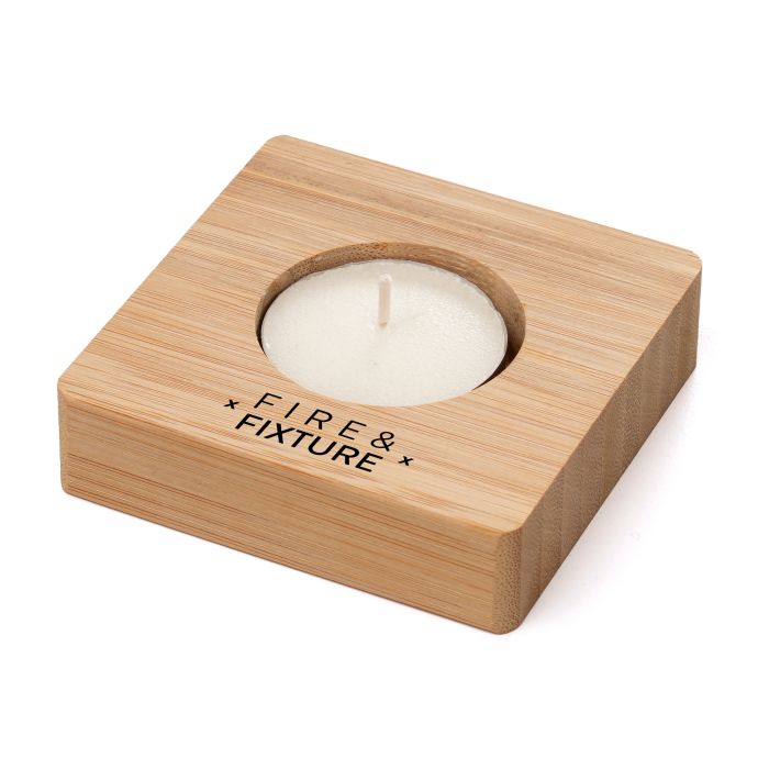 Bamboo Tealight Holder (Includes Tealight) Bamboo Tealight Holder (Includes Tealight)