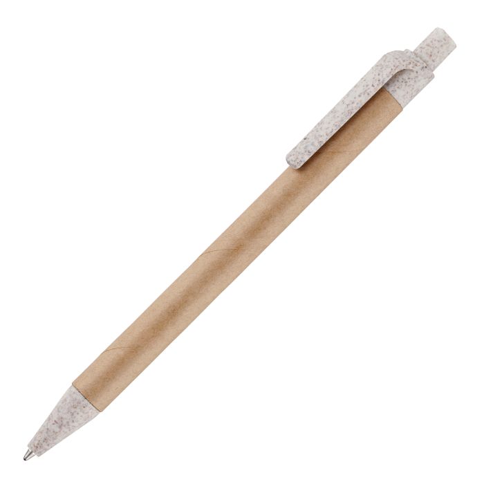 Ayr Card Ball Pen With Wheat Trim-NATURAL Ayr Card Ball Pen With Wheat Trim-NATURAL